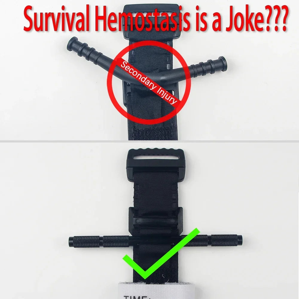 Tactical Aluminium Rod Tourniquet – One-Handed Operation for Emergency & Survival