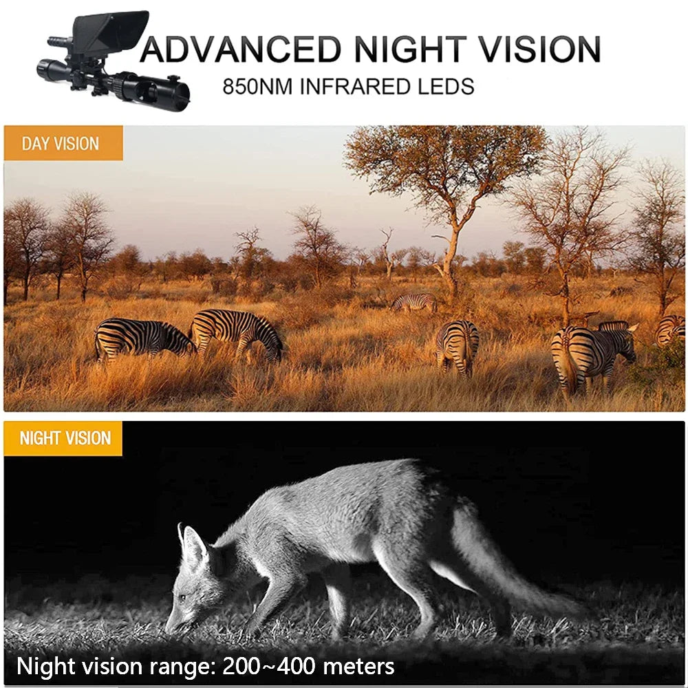MEGAOREI 2 Night Vision Riflescope – HD 720P Video Recording and Infrared Flashlight
