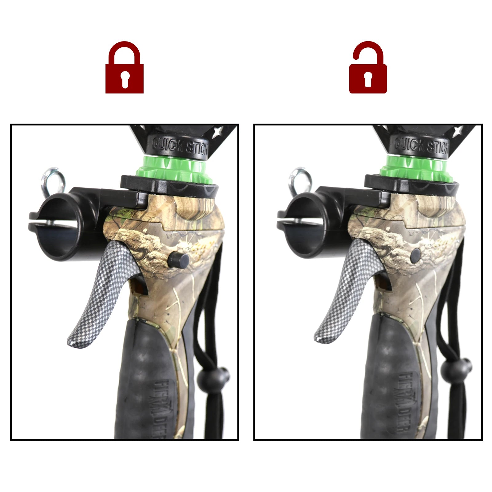 HUNTPAL Generation 4 Adjustable Hunting Tripod – Camo Shooting Stick with 360° V Yoke