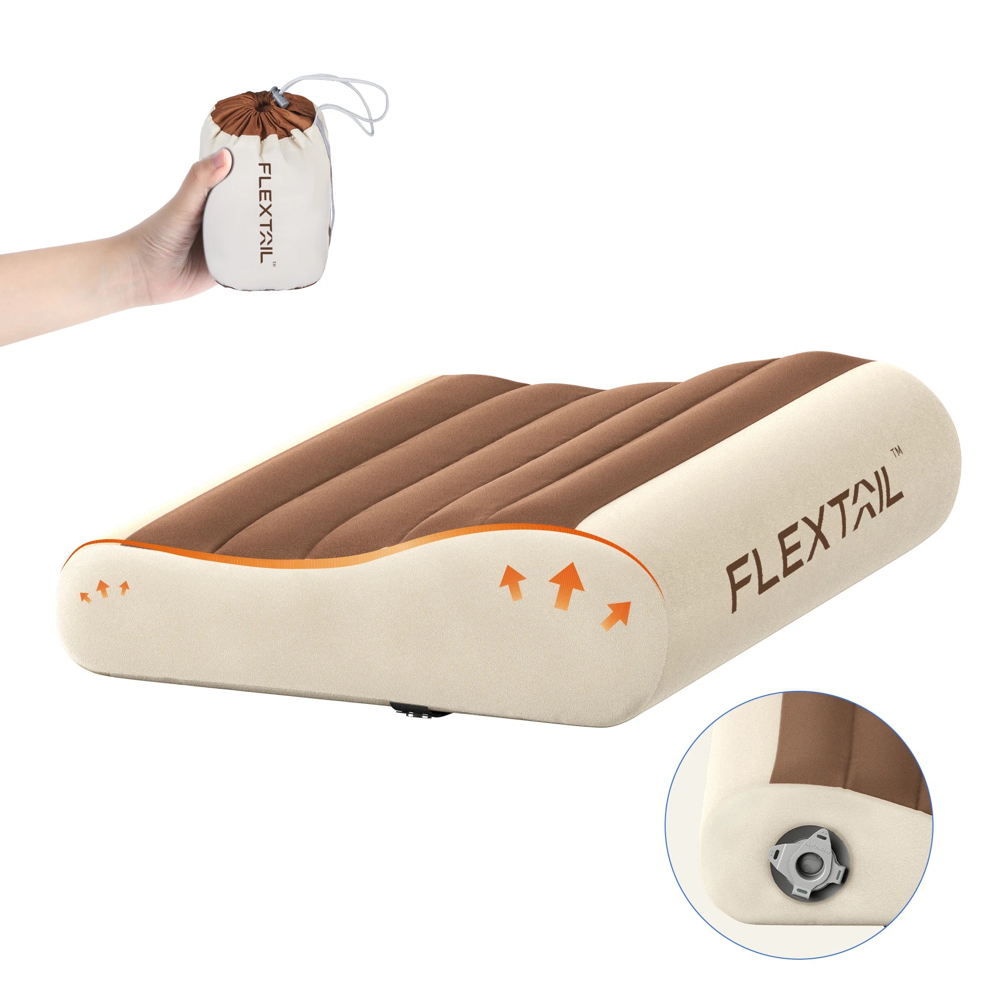 FLEXTAILGEAR ZERO PILLOW Ergonomic Inflatable Camping Pillow