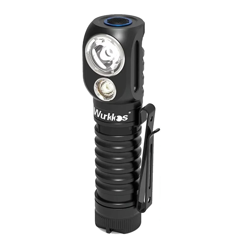 WURKKOS HD20 Dual LED 2000 Lumen USB-C Rechargeable Headlamp and Work Light