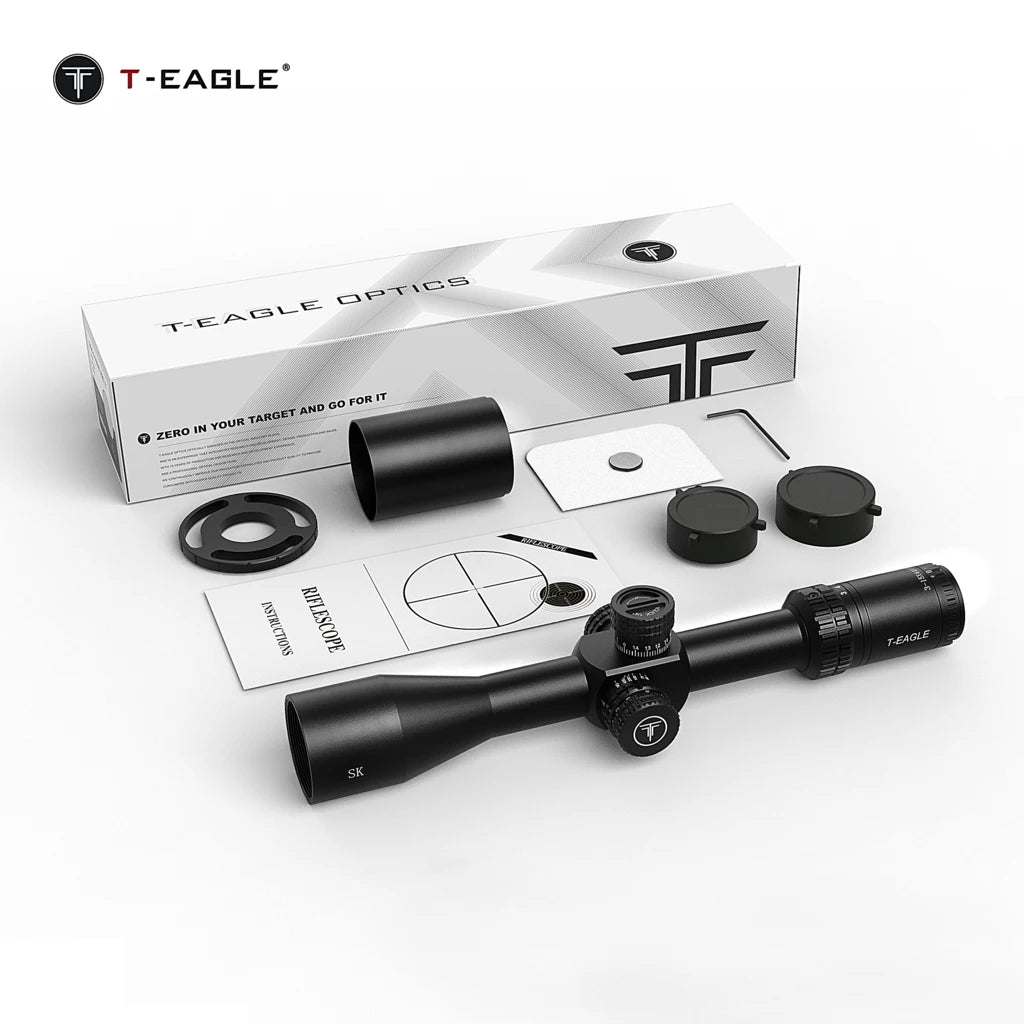 T-EAGLE SK 3-15×44 FFP Tactical Rifle Scope - First Focal Plane Illuminated Optic for Long Range Hunting
