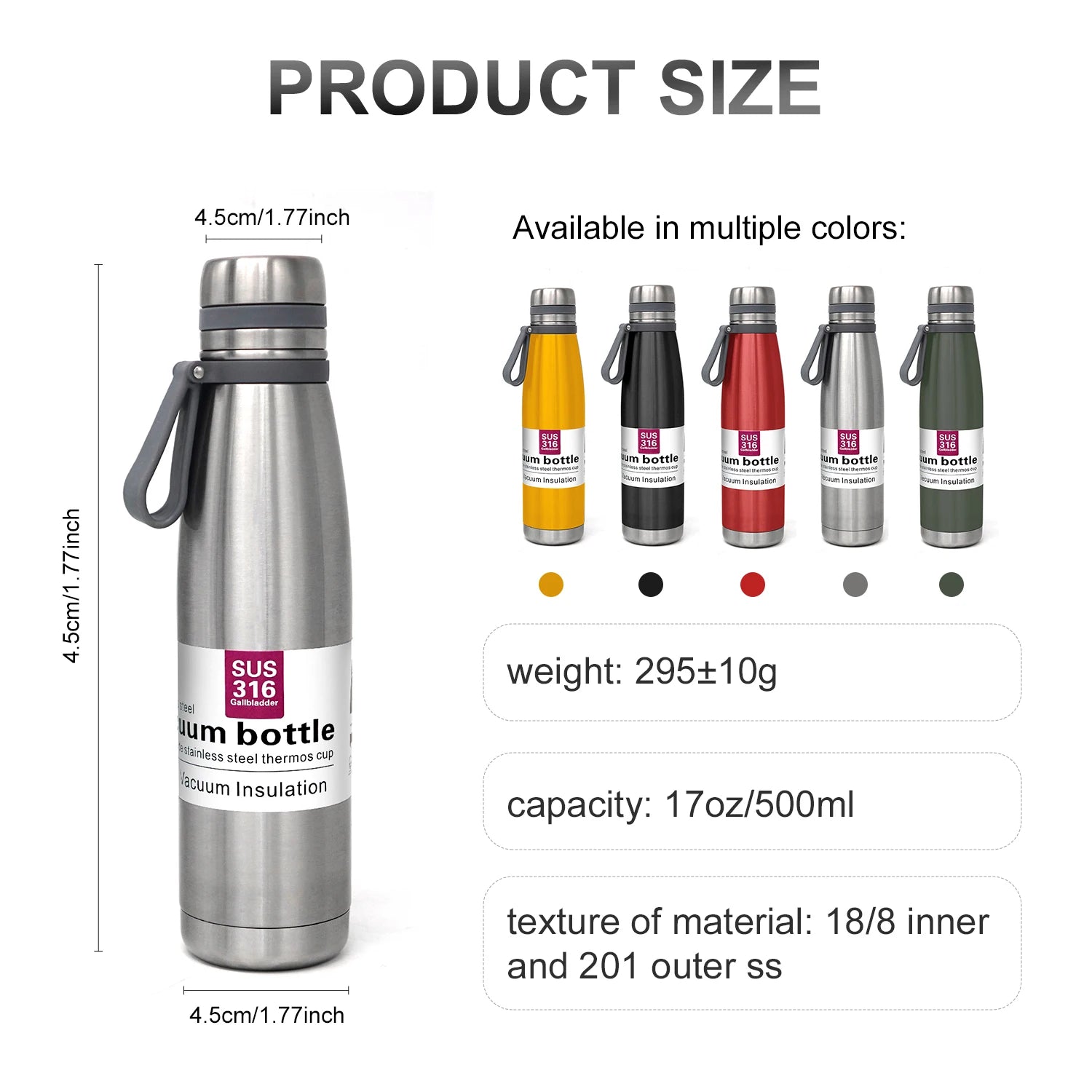 WESTTUNE Stainless Steel Thermos Bottle – Large-Capacity Vacuum Insulated Flask for Outdoor & Travel