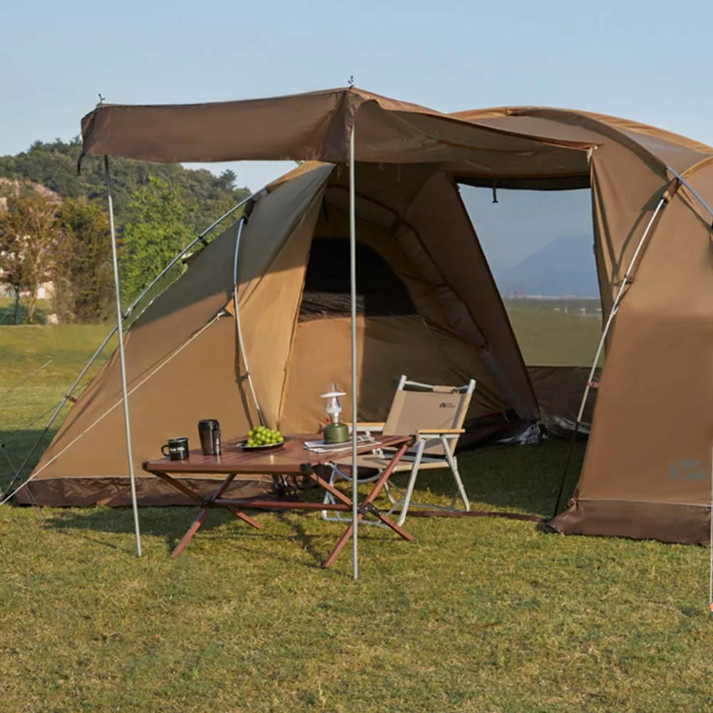 MOBI GARDEN Camping Tunnel Tent – Windproof & Rainproof 4-Season Shelter