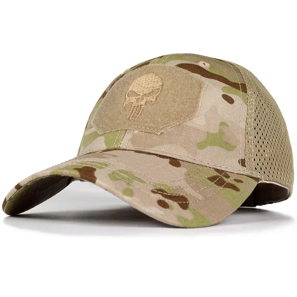 GUMAO Tactical Camouflage Baseball Cap Adjustable Mesh Hat