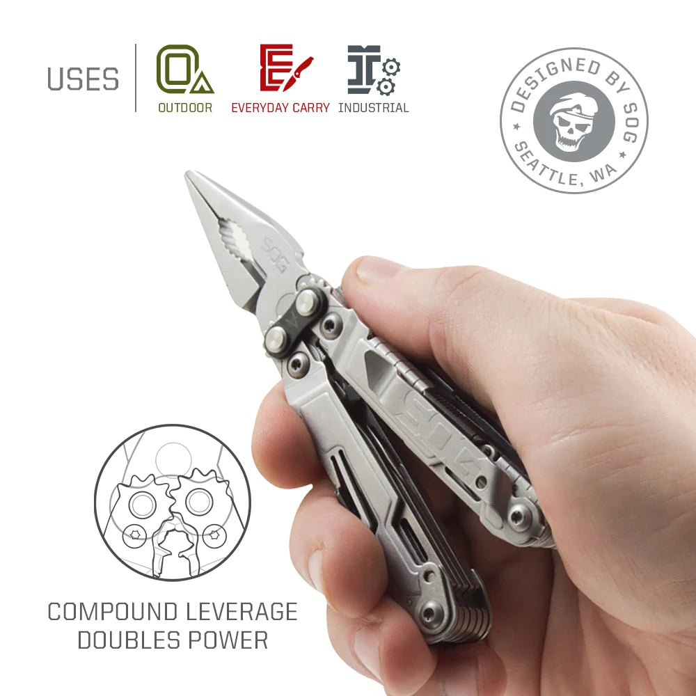 SOG PowerPint 18-in-1 Multi-Tool Folding Pliers PP1001-CP
