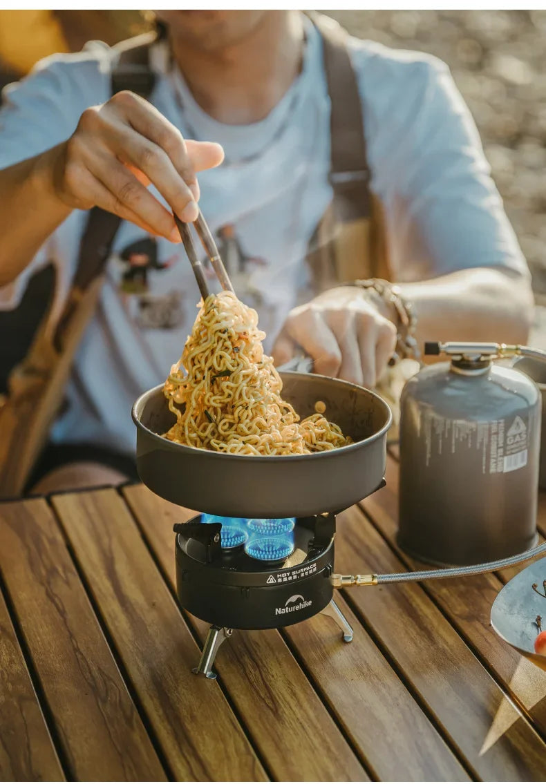 NATUREHIKE IGT Burner – Portable Three-Head Gas Stove for Camping & Outdoor Cooking