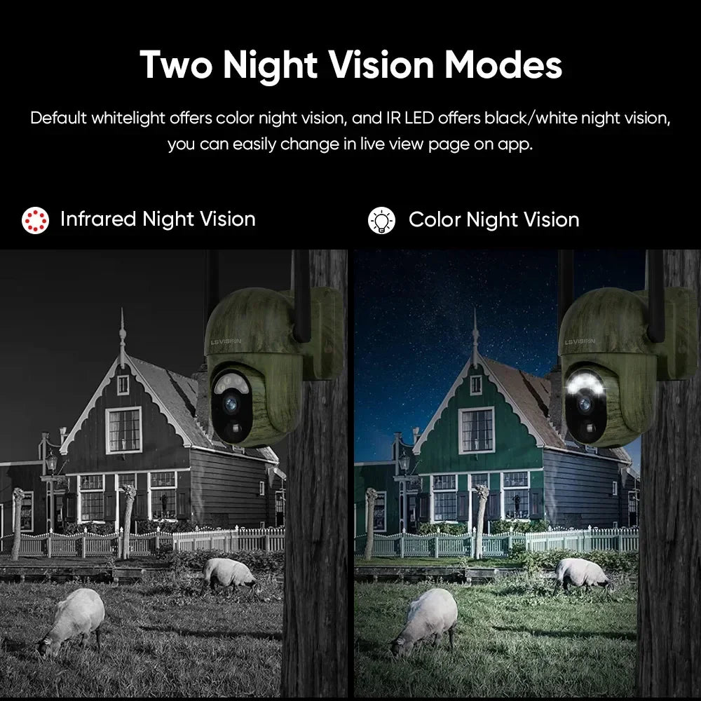 LS VISION 4MP 4G Solar Security Camera – Wireless Outdoor CCTV with 2-Way Talk and Night Vision