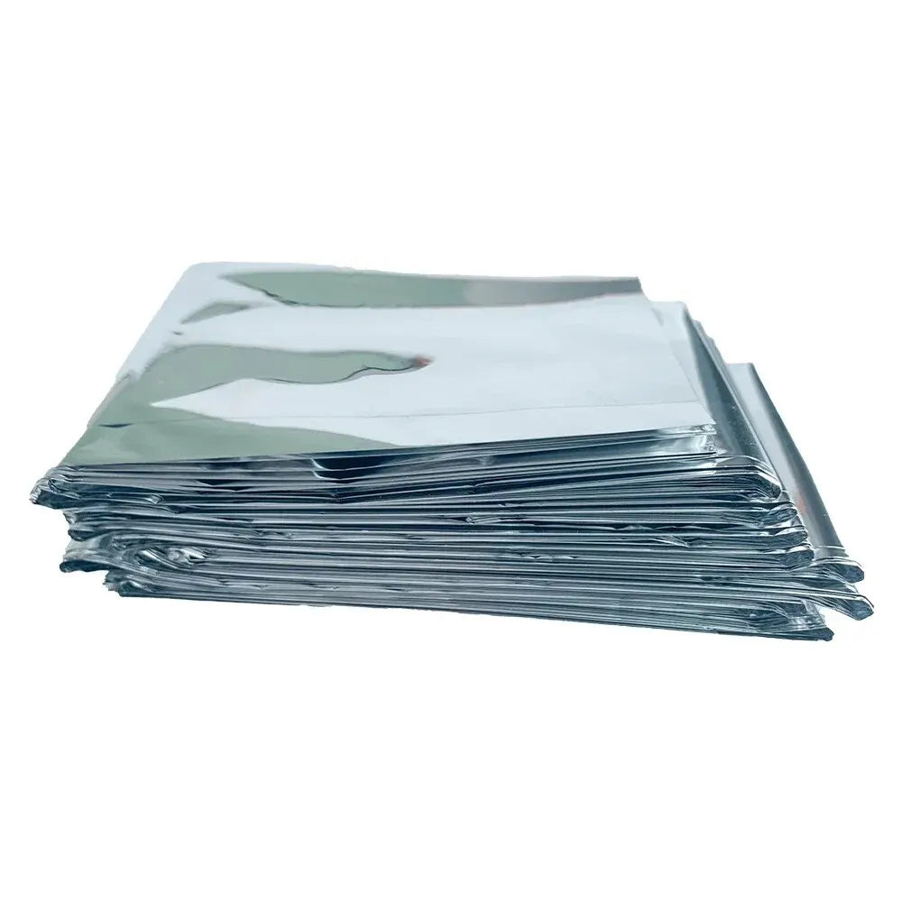 RHINO RESCUE Emergency Mylar Thermal Blanket 1.6 x 2.1m – 10-Pack for Outdoor Survival