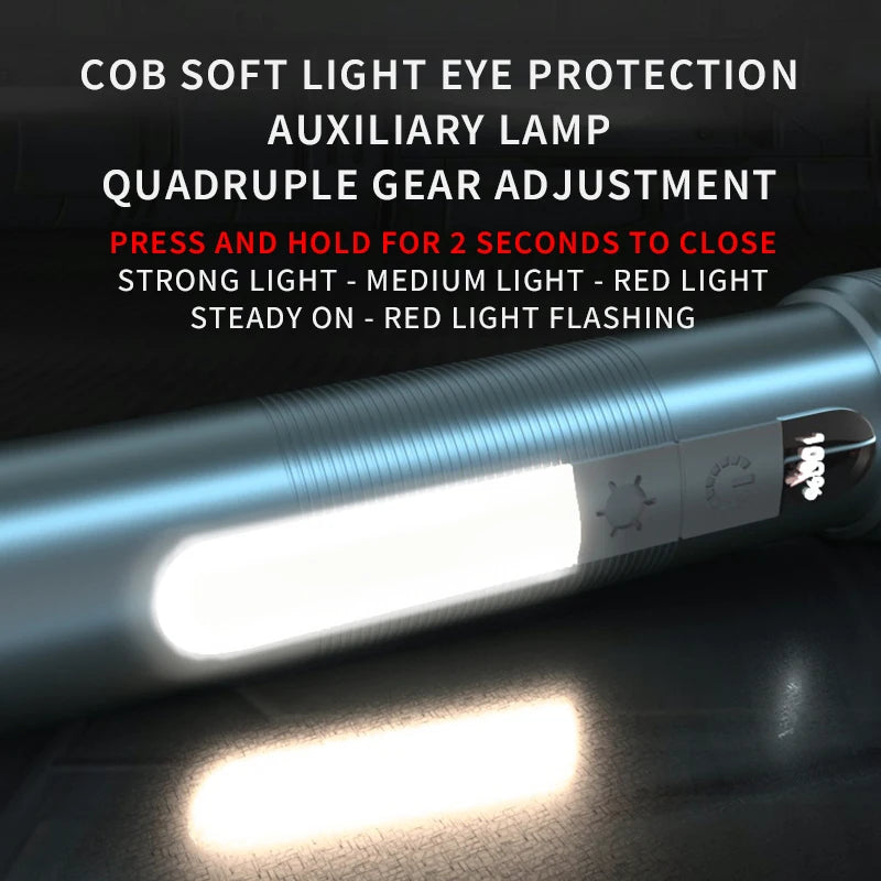 WARSUN NB01 1000 Lumen Rechargeable Zoomable Flashlight with 9 Light Modes