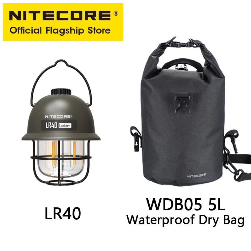NITECORE LR40 USB-C Camping Lantern 100lm 3-Source LED Outdoor Light