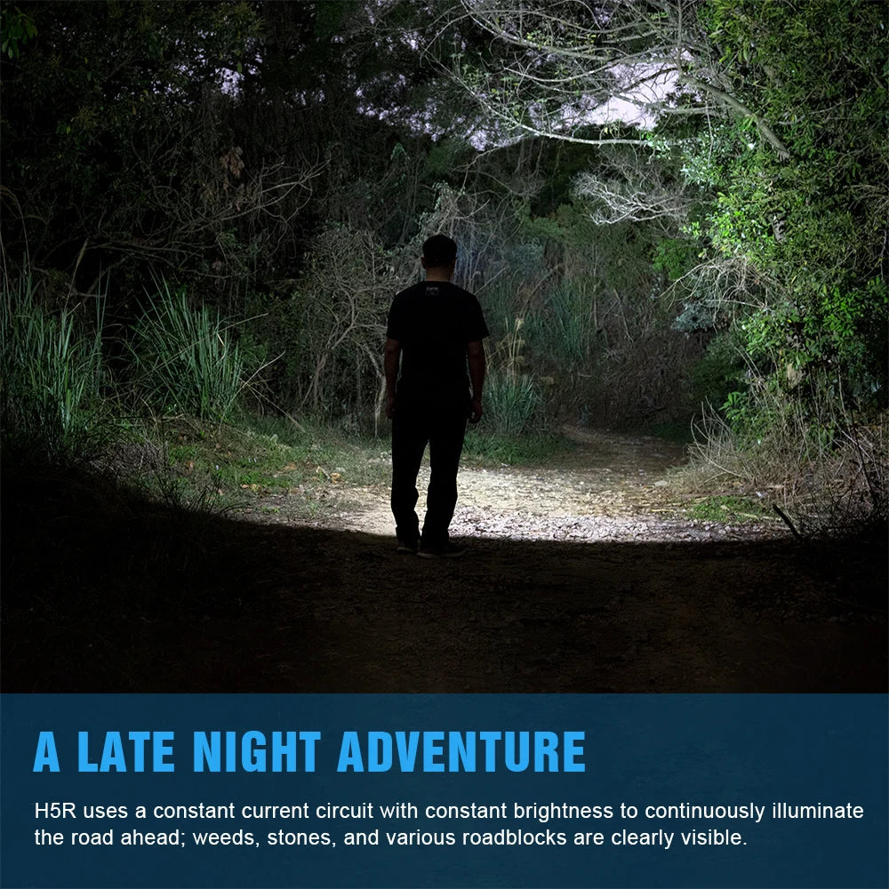 TRUSTFIRE H5R Dual LED Headlamp - 600 Lumen USB Rechargeable Headlight for Outdoor Adventures