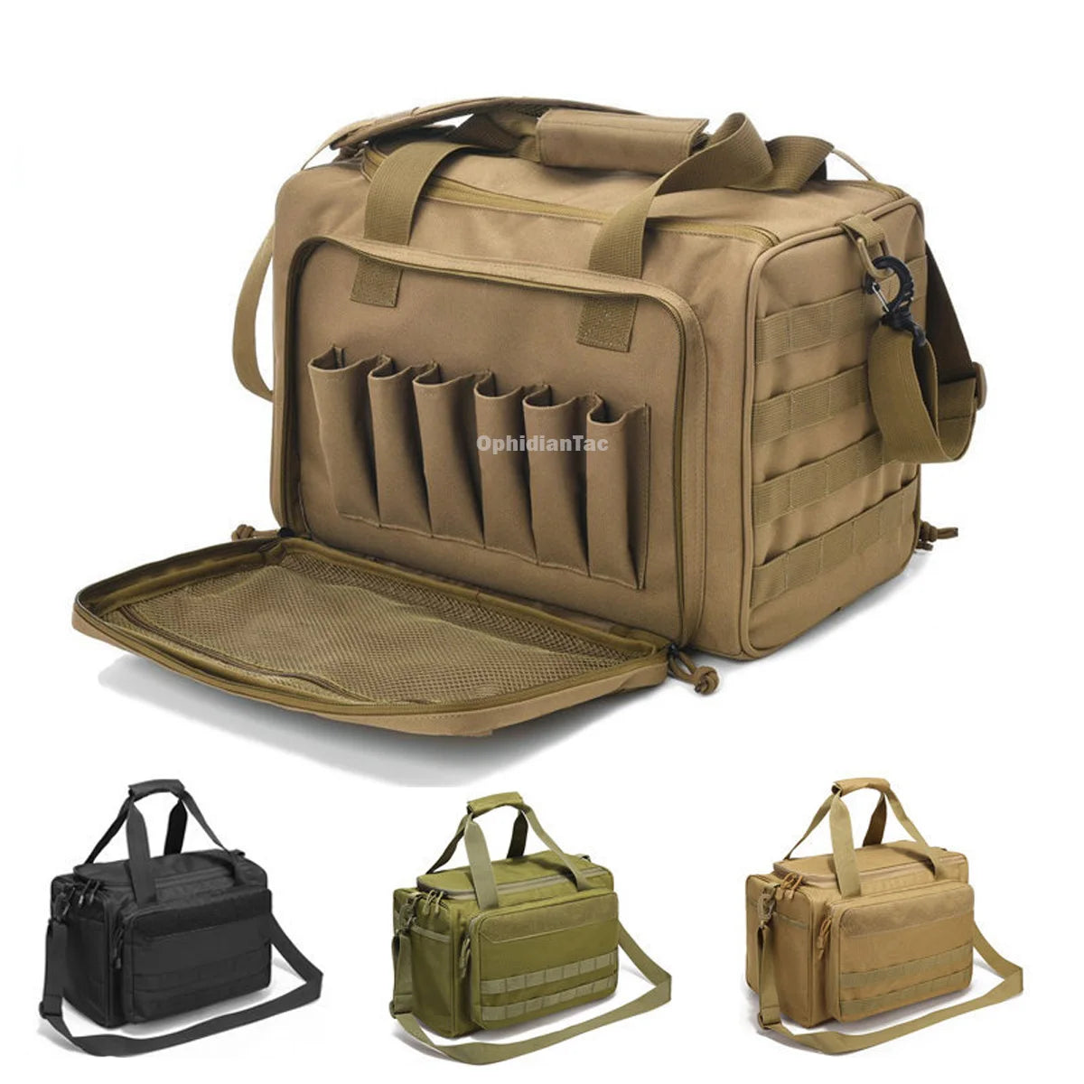 OPHIDIANTAC Range Bag – Large Capacity Molle Gun Bag for Hunting, Shooting, Hiking