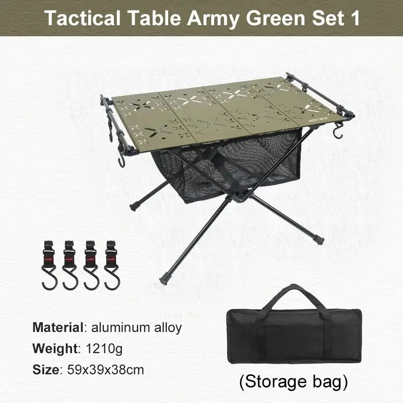 WEST TUNE Camping Folding Table Portable Aluminium Alloy Outdoor Table