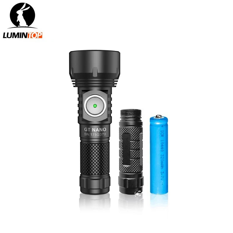 LUMINTOP GT Nano 3.0 Long Range Flashlight - 700 Lumen USB-C Keychain Torch with 10280 Battery