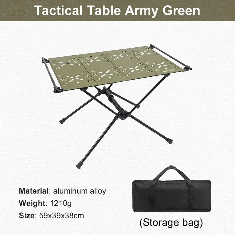 WEST TUNE Camping Table with IGT Stove Portable Aluminium Folding Table