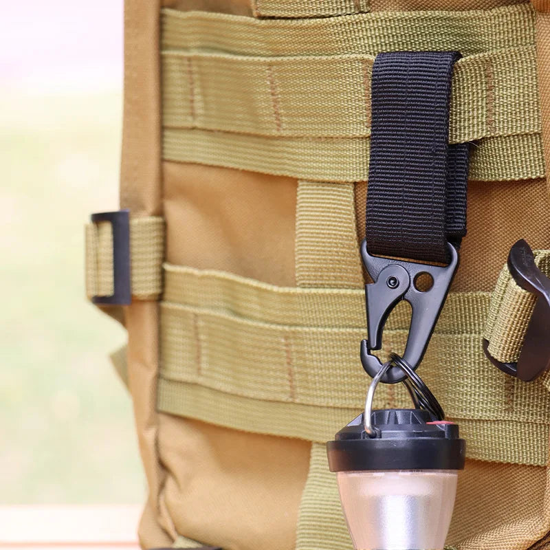 LISM Tactical MOLLE Clip Buckle – Nylon Belt Keychain Holder for Outdoor & Camping