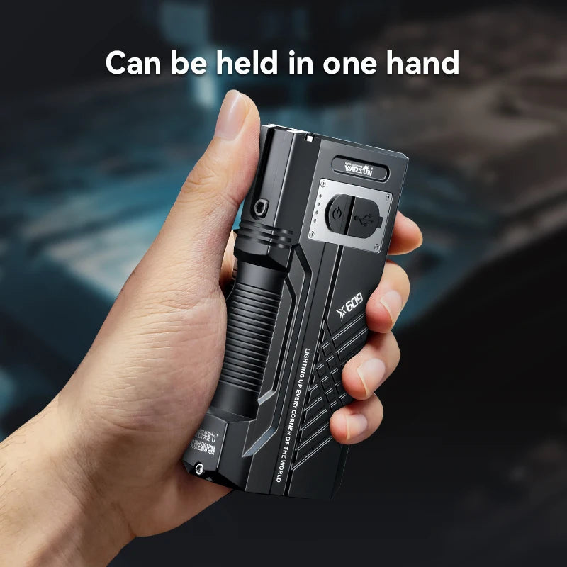 WARSUN X609 3000 Lumen Rechargeable Tactical Flashlight with Long-Range Beam