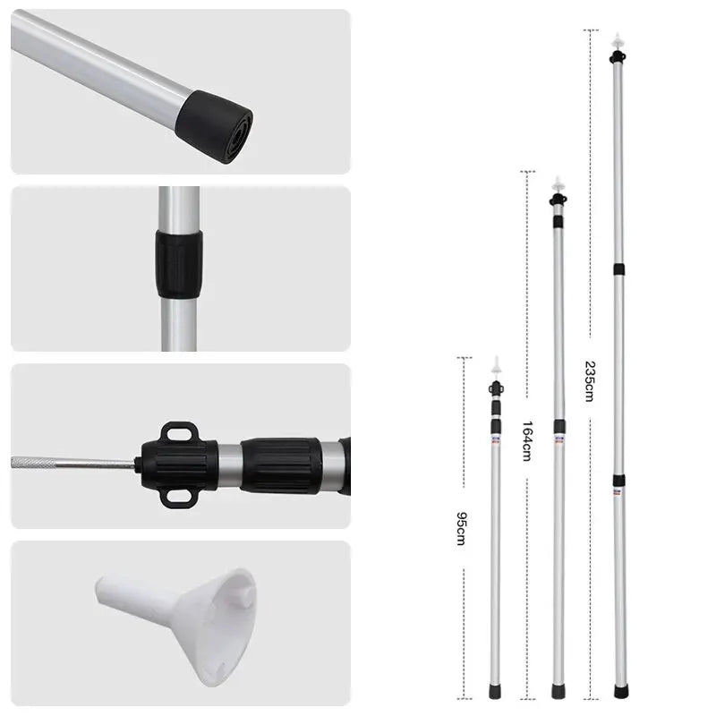 WEST TUNE 2PCS Camping Canopy Pole Aluminium Alloy Telescopic Tent Support