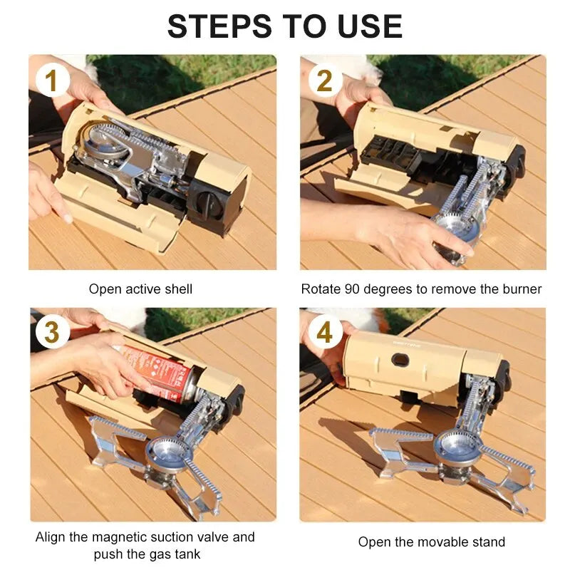 BRS 2670W Portable Folding Gas Stove for Camping and Outdoor Cooking