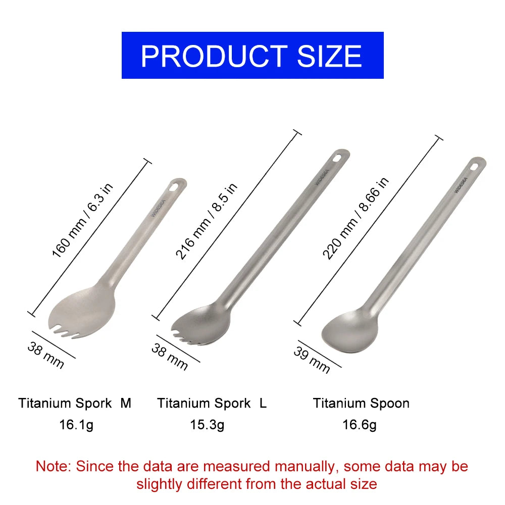 WIDESEA Titanium Spork – Ultralight Camping & Hiking Cutlery