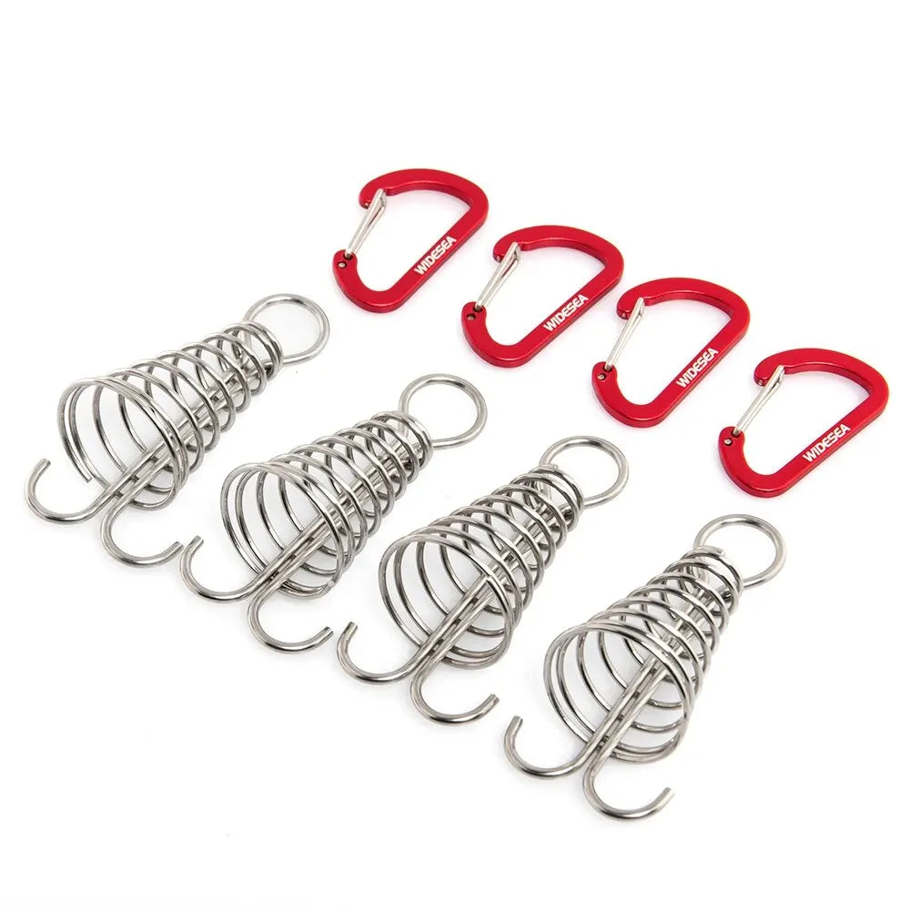 WIDESEA Camping Tent Stakes Spiral Fish Bone Pegs 4pcs