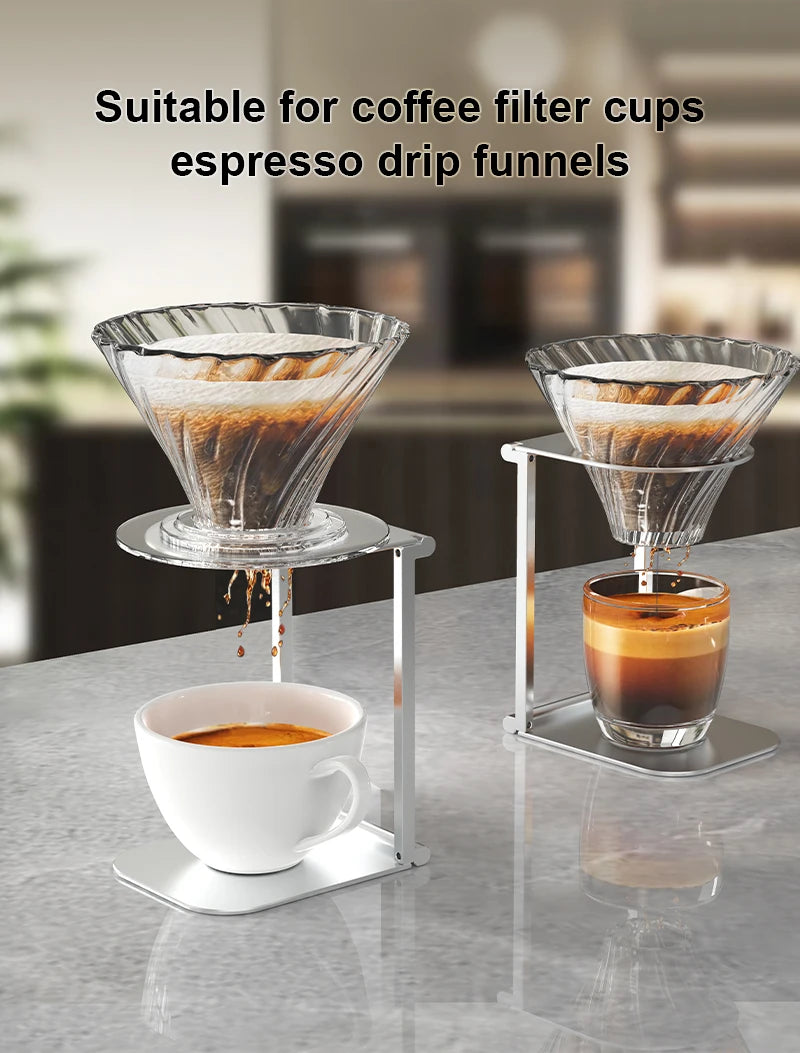 DENOKIN Foldable Coffee Drip Holder – Aluminium Alloy Support Stand for Portable Espresso Machines