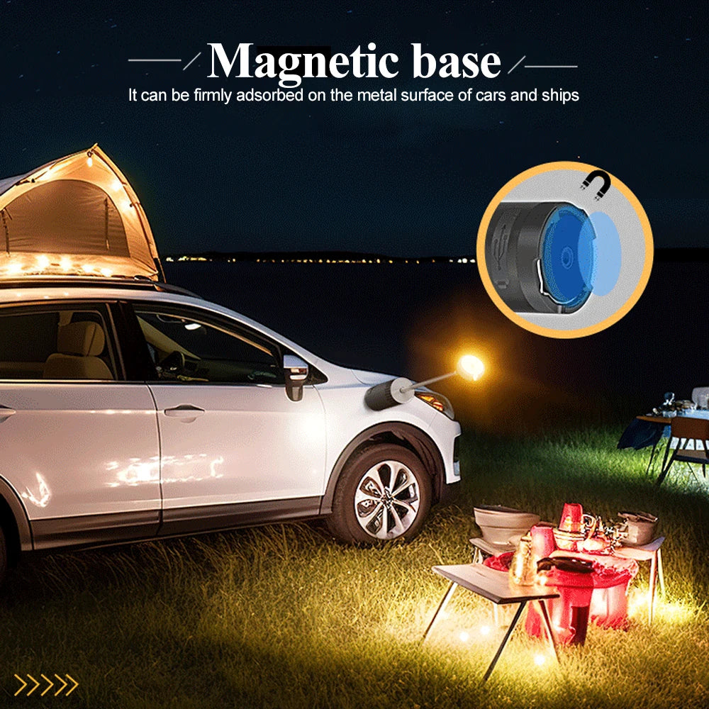 NEWSTYLE Telescopic LED Camping Lantern - Rechargeable Tripod Light with Flashlight Function