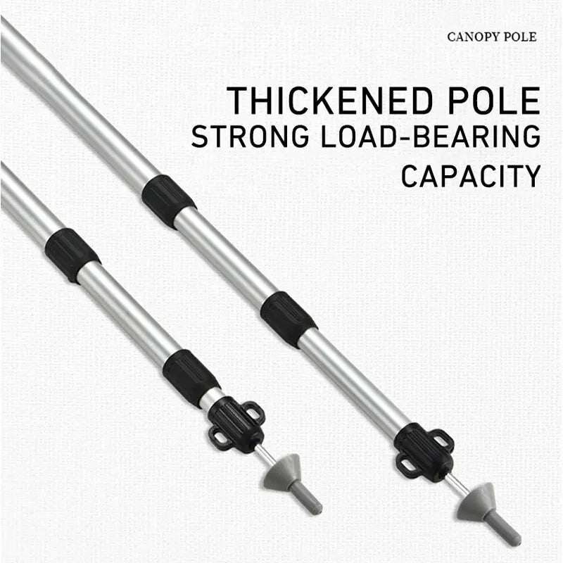 WEST TUNE 2PCS Camping Canopy Pole Aluminium Alloy Telescopic Tent Support