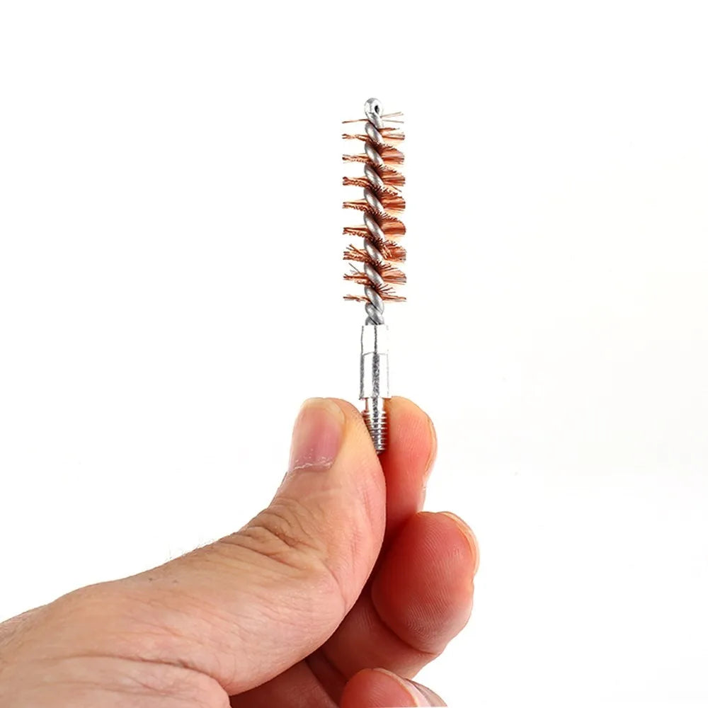 5Pcs Gun Cleaning Brush Head Kit – 9mm, 5.56mm, 7.62mm, .45Cal, .40Cal, 12GA Bronze Brushes