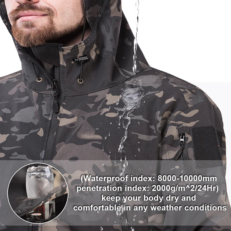 HAN WILD Softshell Hunting Set - Windproof Fleece-Lined Jacket & Pants for NZ Expeditions