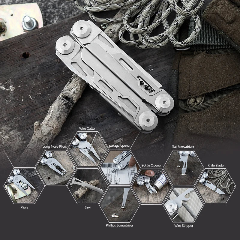 MAARTEN 12-in-1 Multitool Pliers for Camping & Survival