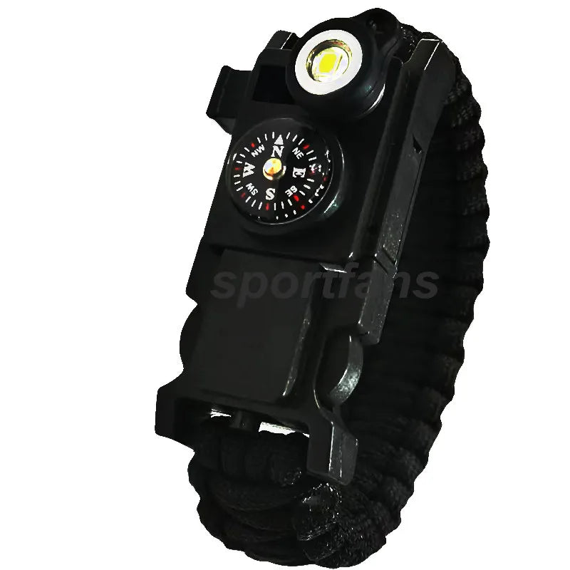 SPORTFANS Waterproof LED Paracord Bracelet – Emergency Survival Cord for Outdoor Adventures