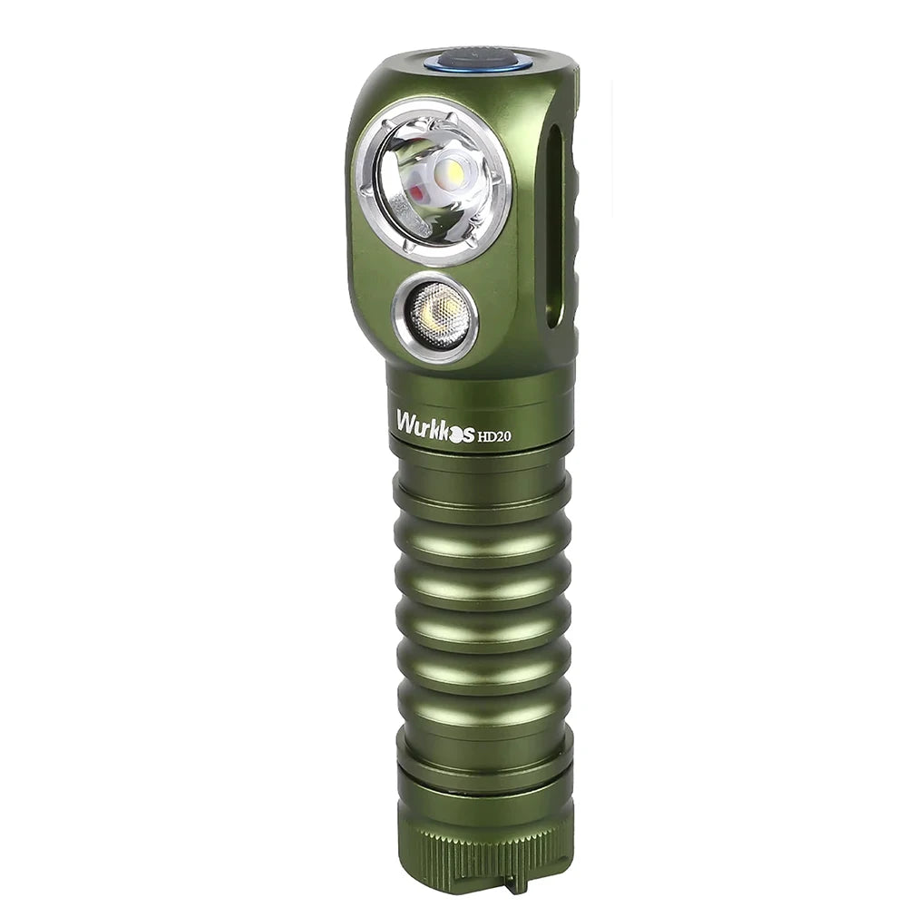 WURKKOS HD20 Dual LED 2000 Lumen USB-C Rechargeable Headlamp and Work Light