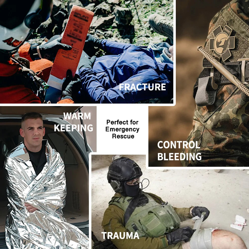 RHINO RESCUE First Aid Survival Kit – IFAK Pouch with 20 EMT Essentials for Outdoor Emergencies