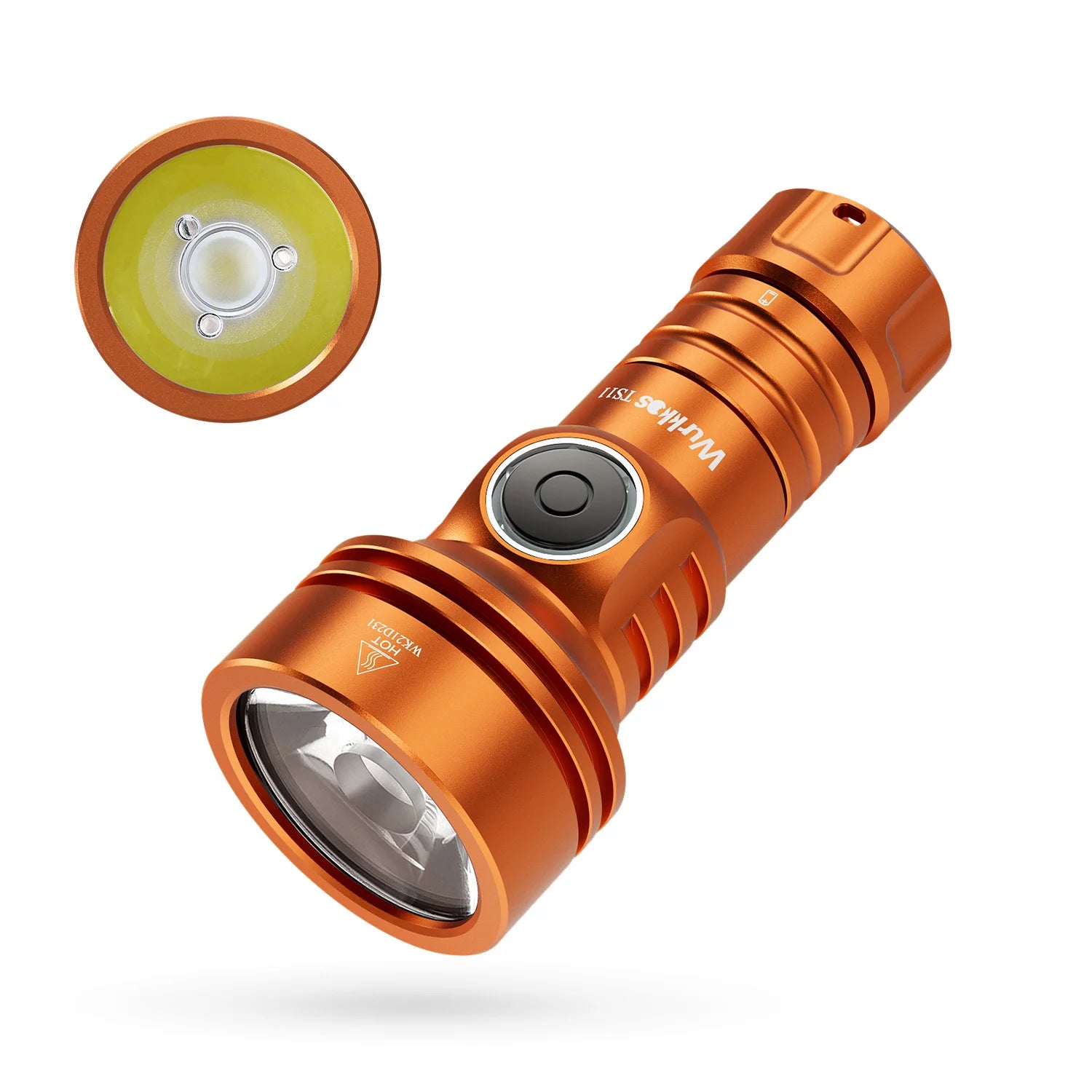 WURKKOS TS11 Mini 2000 Lumen USB-C EDC Flashlight with RGB Aux LEDs and Anduril 2.0