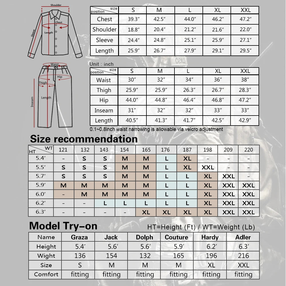 IDOGEAR G3 Tactical Combat Suit – Military-Grade Shirt & Pants with Knee Pads
