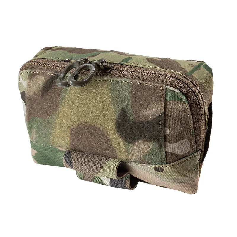GHOST ACTION Tactical Admin Pouch – MOLLE Dual-Zipper EDC Utility Pouch