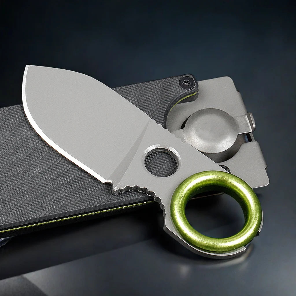 FL FLYWOD Portable Pocket Knife – EDC Multi-tool Fixed Blade Keychain Knife