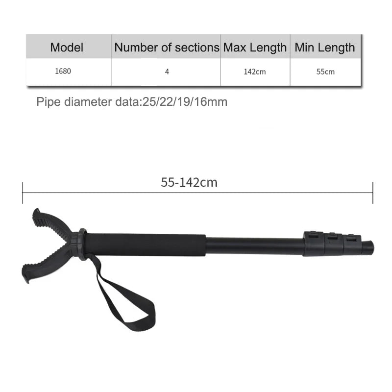 Aluminum Alloy Adjustable Hunting Stand – Portable Shooting Stick with Anti-Lost Wristband