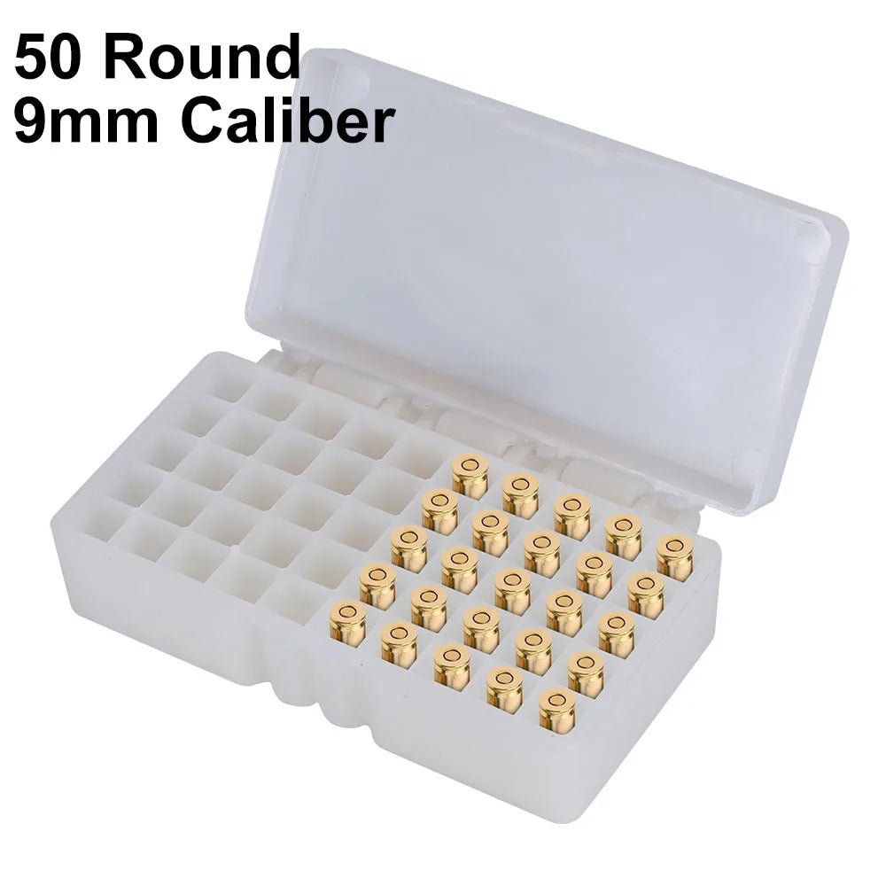 AIRSSON Bullet Box – 50/99 Round Ammo Storage Case for 9mm, .223/5.56mm, 7.62x39mm