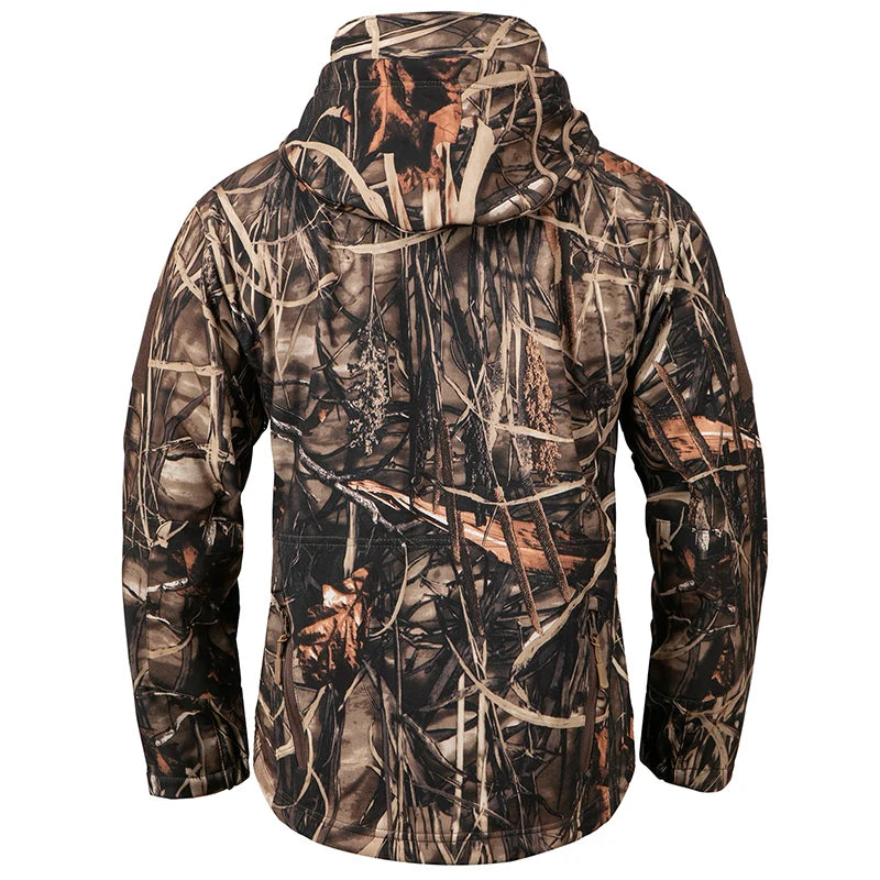 REFIRE GEAR Men's Silent Soft Shell Camouflage Tactical Jacket