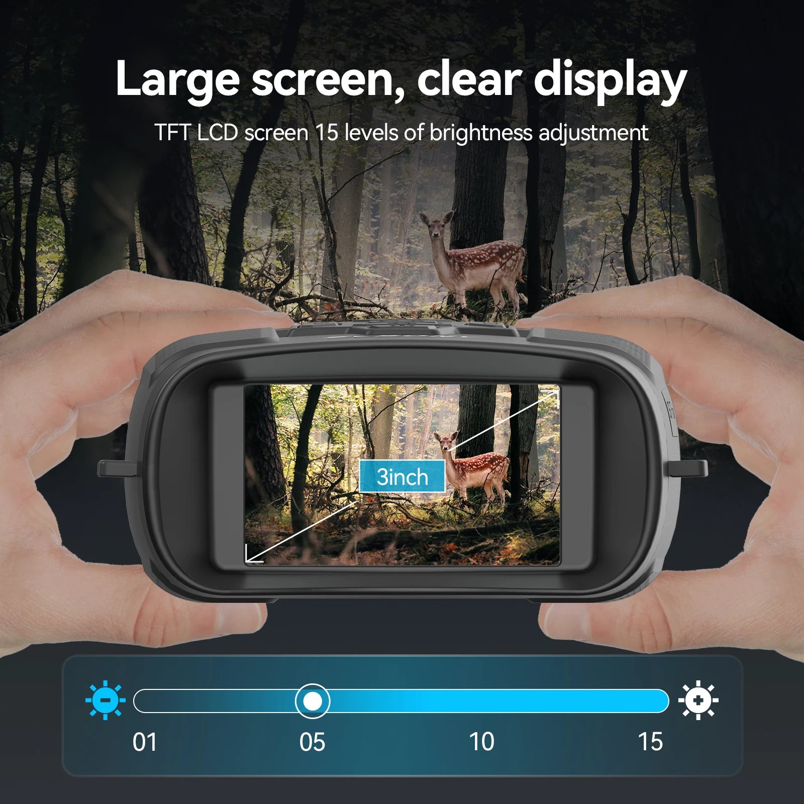 SVBONY SA206 4K Night Vision Goggles – 8X Zoom for Hunting & Wildlife Watching