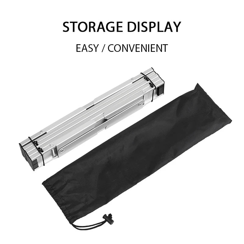 WEST TUNE Mini Camping Table Ultralight Roll-Up Folding Aluminum for Outdoor Use