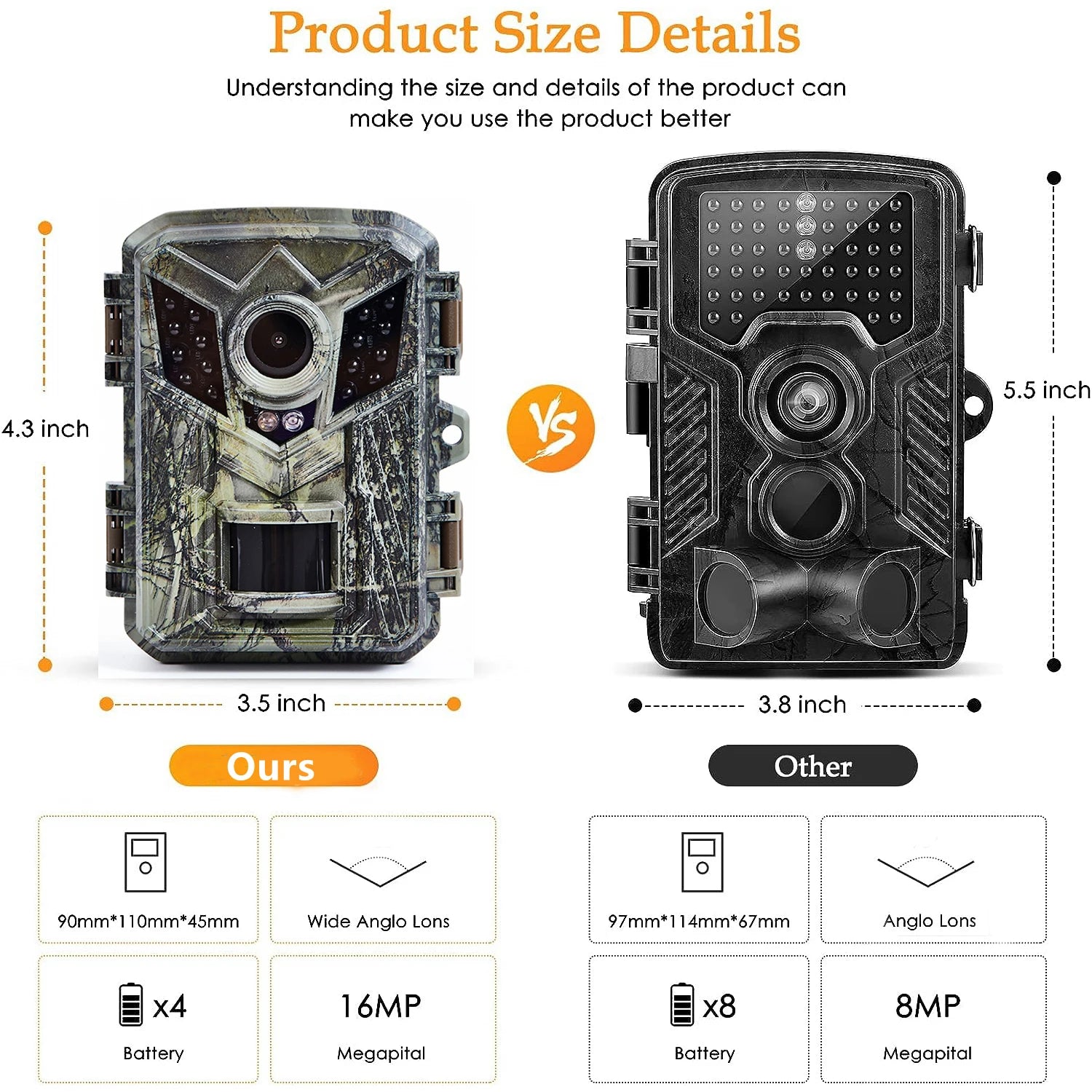 DL006 16MP 1080P Mini Hunting Camera with Night Vision and Motion Detection