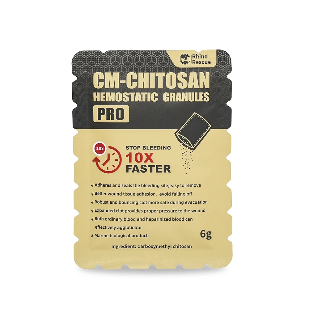 RHINO RESCUE Chitosan Hemostatic Gauze – Rapid Bleeding Control for Emergency Trauma Care