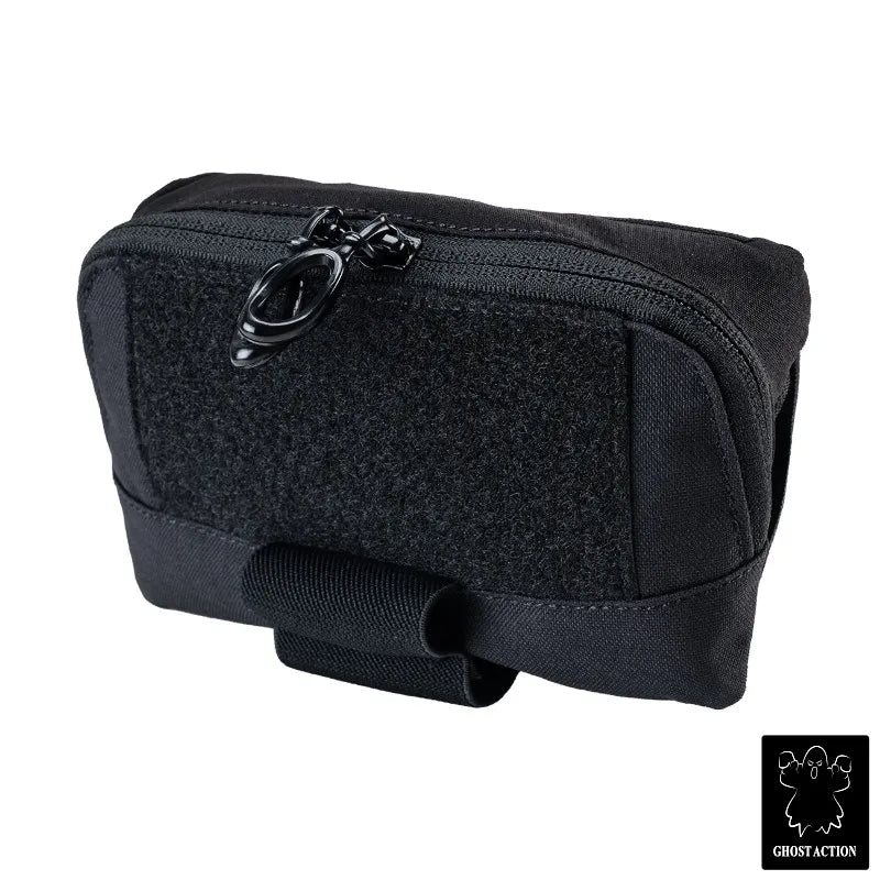 GHOST ACTION Tactical Admin Pouch – MOLLE Dual-Zipper EDC Utility Pouch