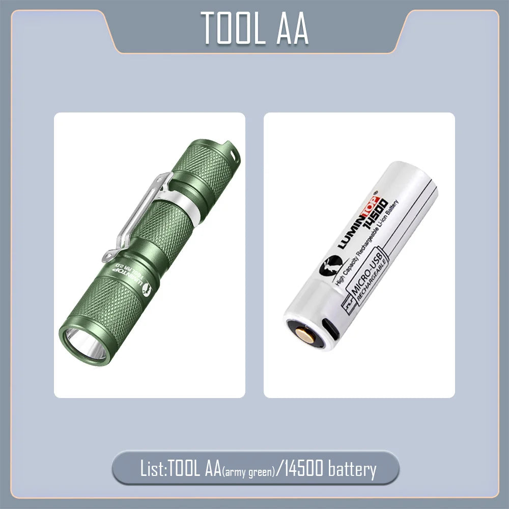LUMINTOP TOOL AA 3.0 Green Flashlight – 900 Lumen Compact LED Torch for Outdoor and EDC
