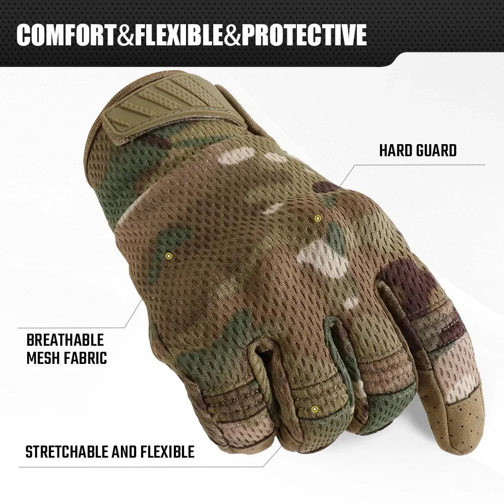 GUMAO Camo Touch Screen Tactical Gloves – Anti-Slip Hunting and Shooting Gear