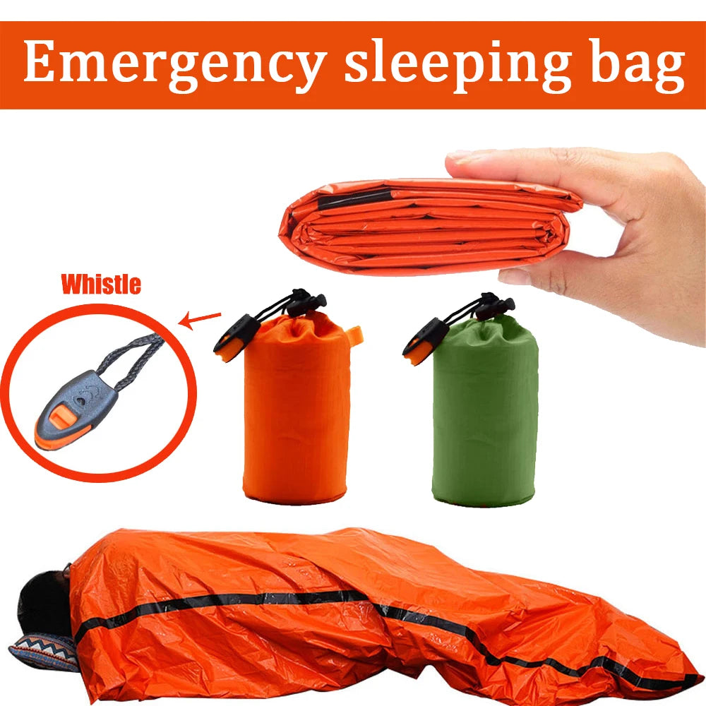 Portable Waterproof Emergency Survival Sleeping Bag for Camping and First Aid